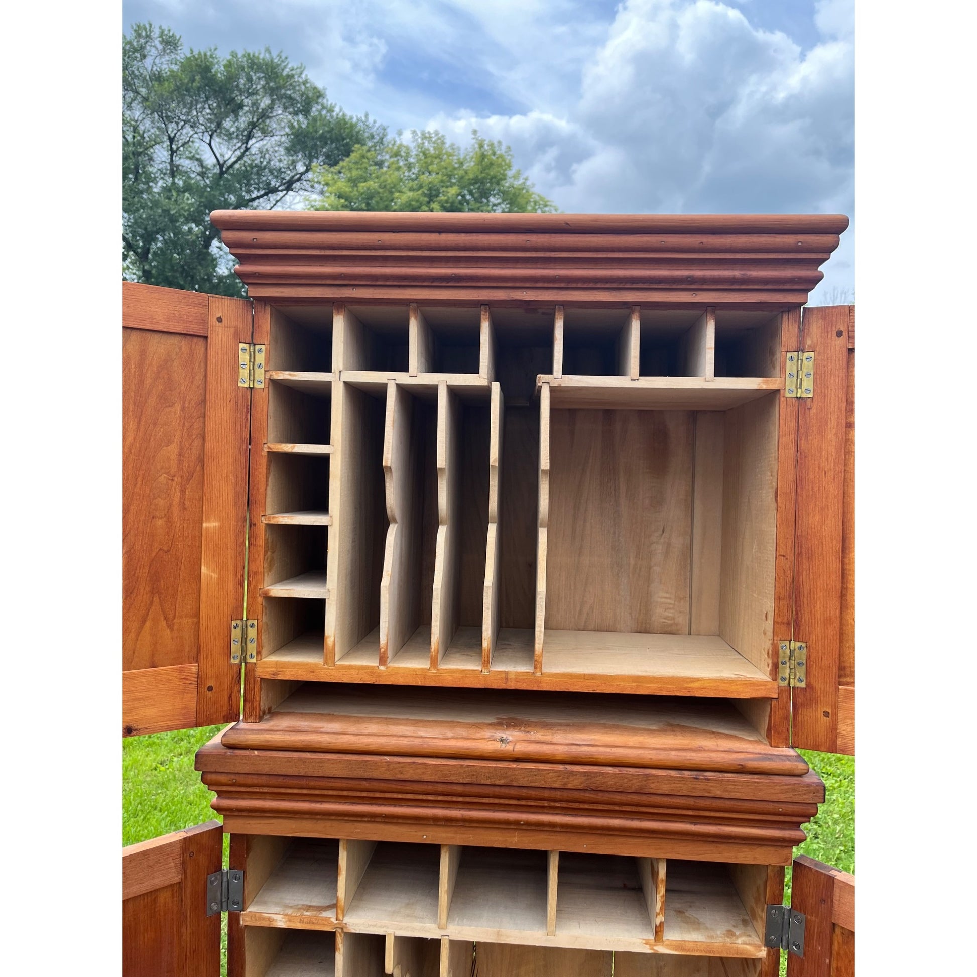 Antique Locking Stackable File Cabinets w/ Keys Industrial