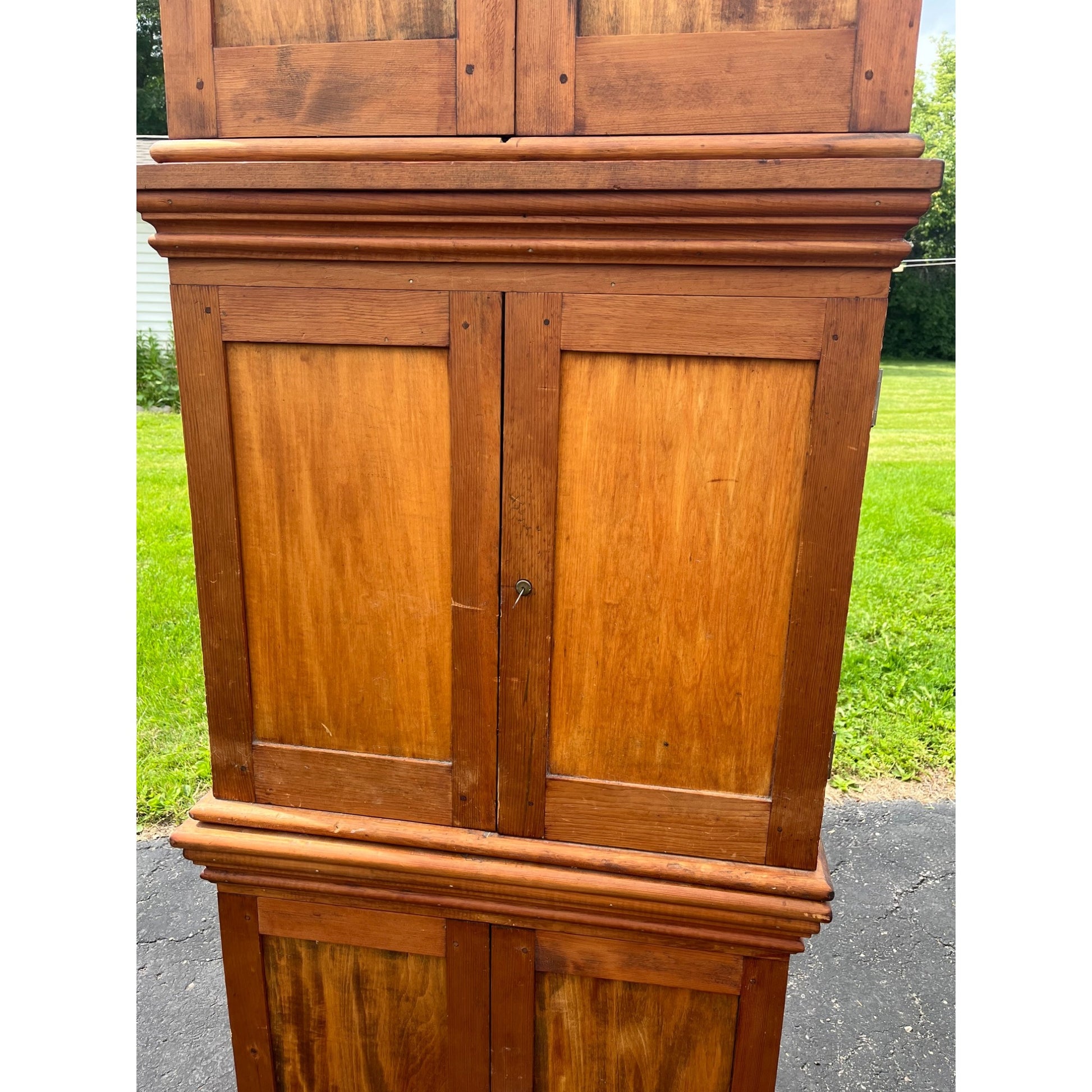 Antique Locking Stackable File Cabinets w/ Keys Industrial