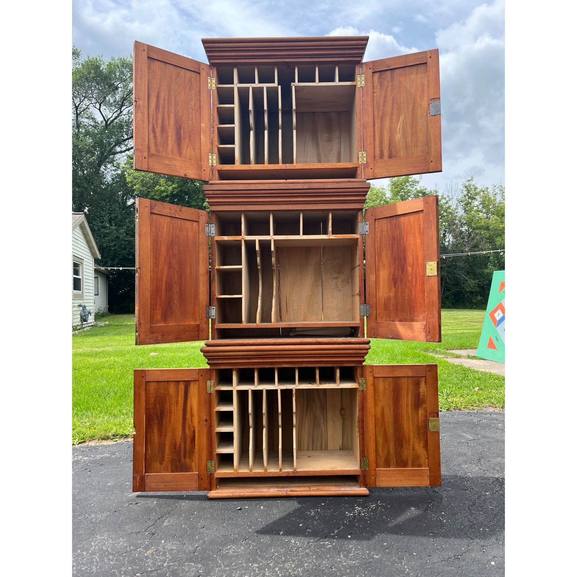 Antique Locking Stackable File Cabinets w/ Keys Industrial