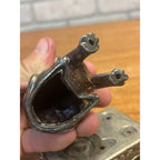 Vintage Foo Dog Asian Miniature Censer Incense Burner Cast Spelter Pot Metal