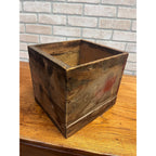 Vintage 1920s Sears Roebuck Co. Tin Grease Oil Can in Original Wood Crate