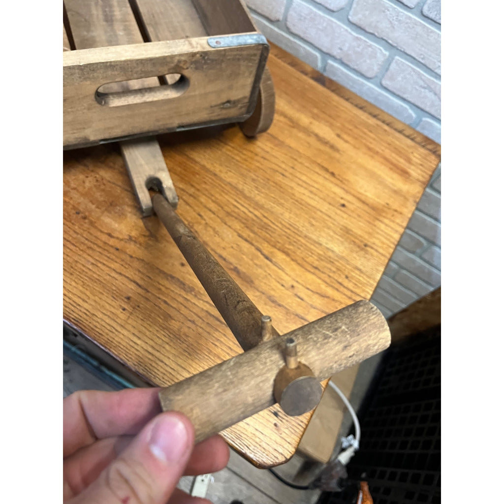 Vintage Pepsi Cola Wooden Wagon Advertising Pull Toy Store Display Red Logo Cart