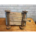 Vintage Pepsi Cola Wooden Wagon Advertising Pull Toy Store Display Red Logo Cart