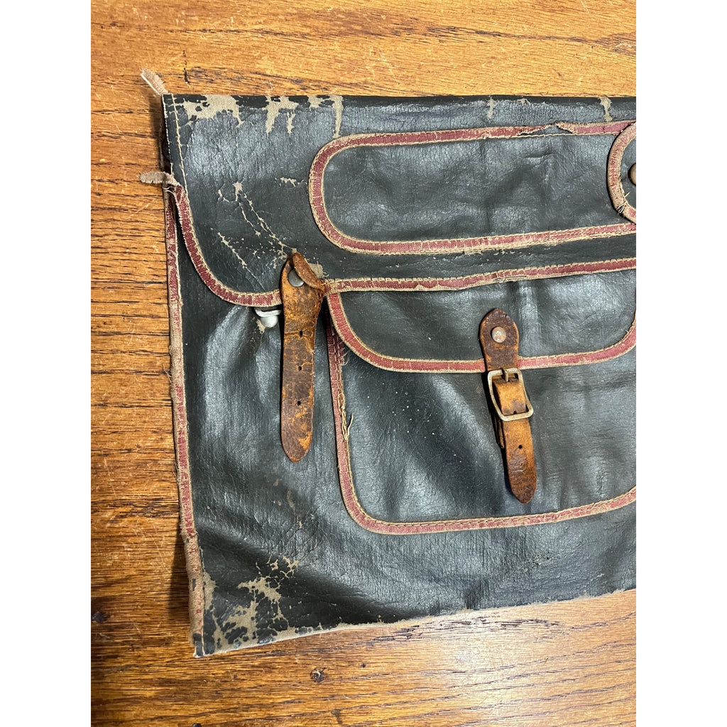 Antique 1930s Messenger Bag Business Banker Back Pack Decor Rustic Worn