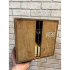 Antique Oak Weis Hinged Recipe Card Library Index Card Box