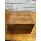 Antique Oak Weis Hinged Recipe Card Library Index Card Box