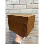 Antique Oak Weis Hinged Recipe Card Library Index Card Box
