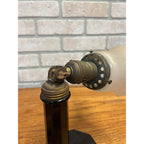 Vintage 1930s Black Faceted Glass Art Nouveau Pivoting Desk Table Lamp