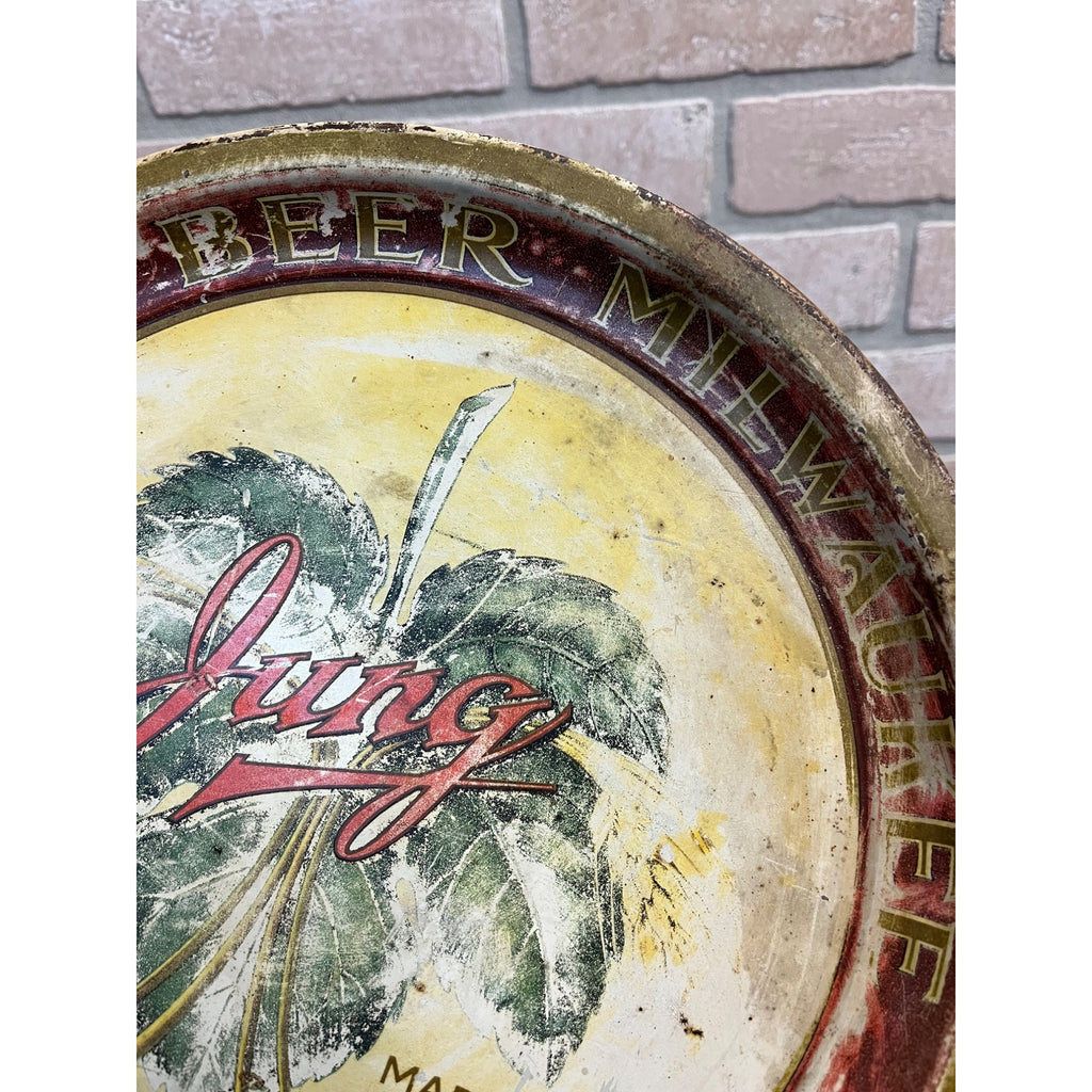 RARE Vintage Pre-Prohibition Jung Milwaukee Beer Tray Wisconsin Wis