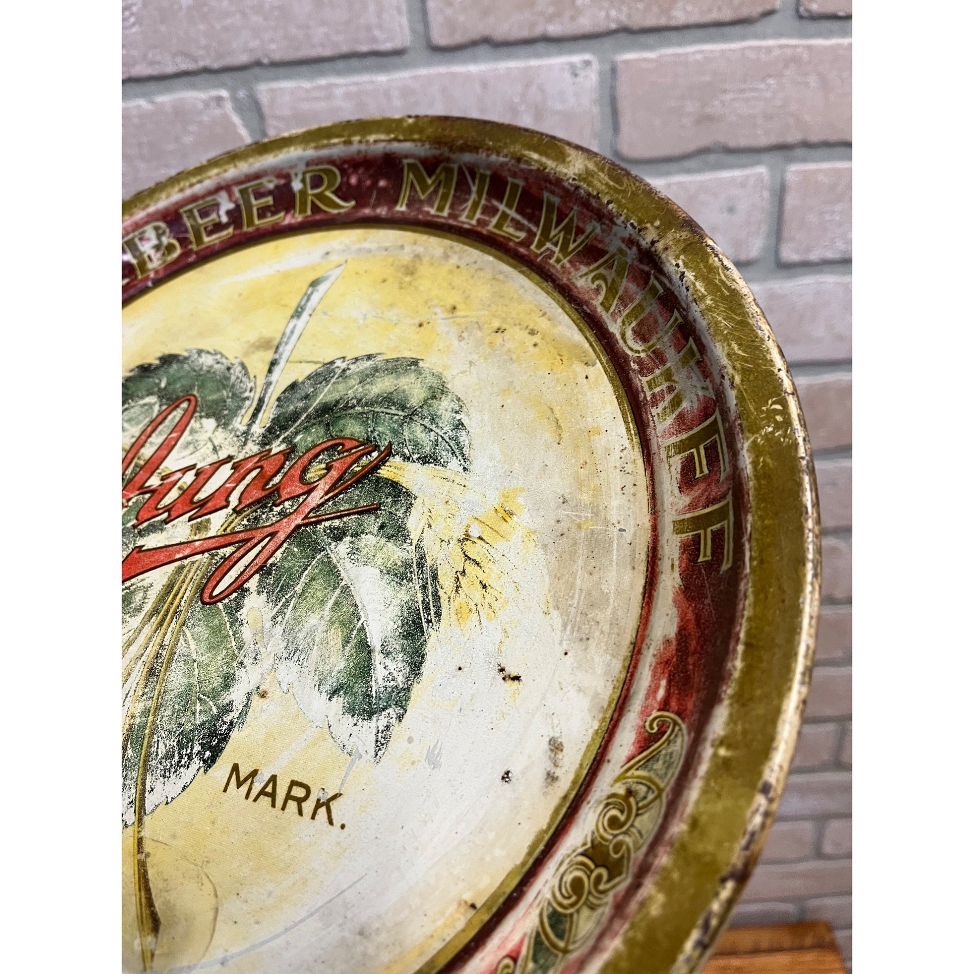 RARE Vintage Pre-Prohibition Jung Milwaukee Beer Tray Wisconsin Wis