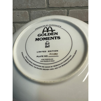 FRANKLIN MINT MCDONALDS GOLDEN MOMENTS PLATE BILL BELL 1990S VINTAGE LTD ED