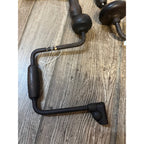 Antique Lot of (5) Angle Brace Drills Hand Crank Wooden Tool Wall Decor Lot