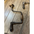 Antique Lot of (5) Angle Brace Drills Hand Crank Wooden Tool Wall Decor Lot