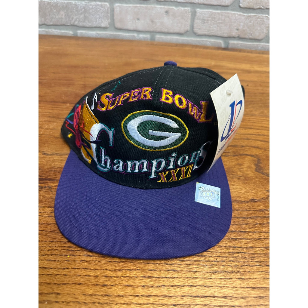 NWT Vintage Green Bay Packers Super Bowl XXXI Champions Logo Athletic Hat Cap