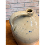 Primitive 19th c. Salt Glazed Stoneware Jug E.S. & B Cobalt Newbrighton PA 4 Gal