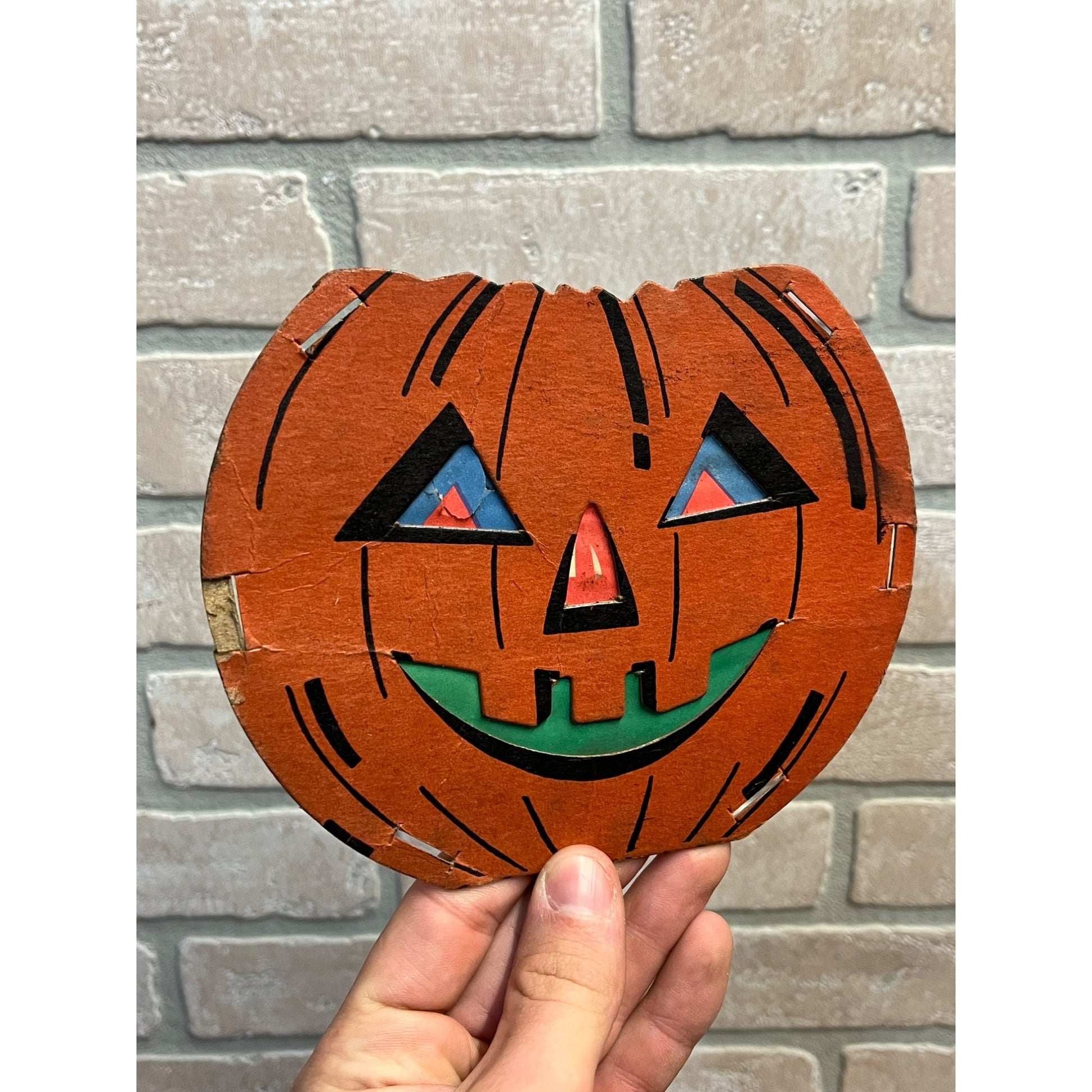 Vintage Jack O Lantern JOL Cardboard Faces for Dolly Toy Co Lantern Diecut