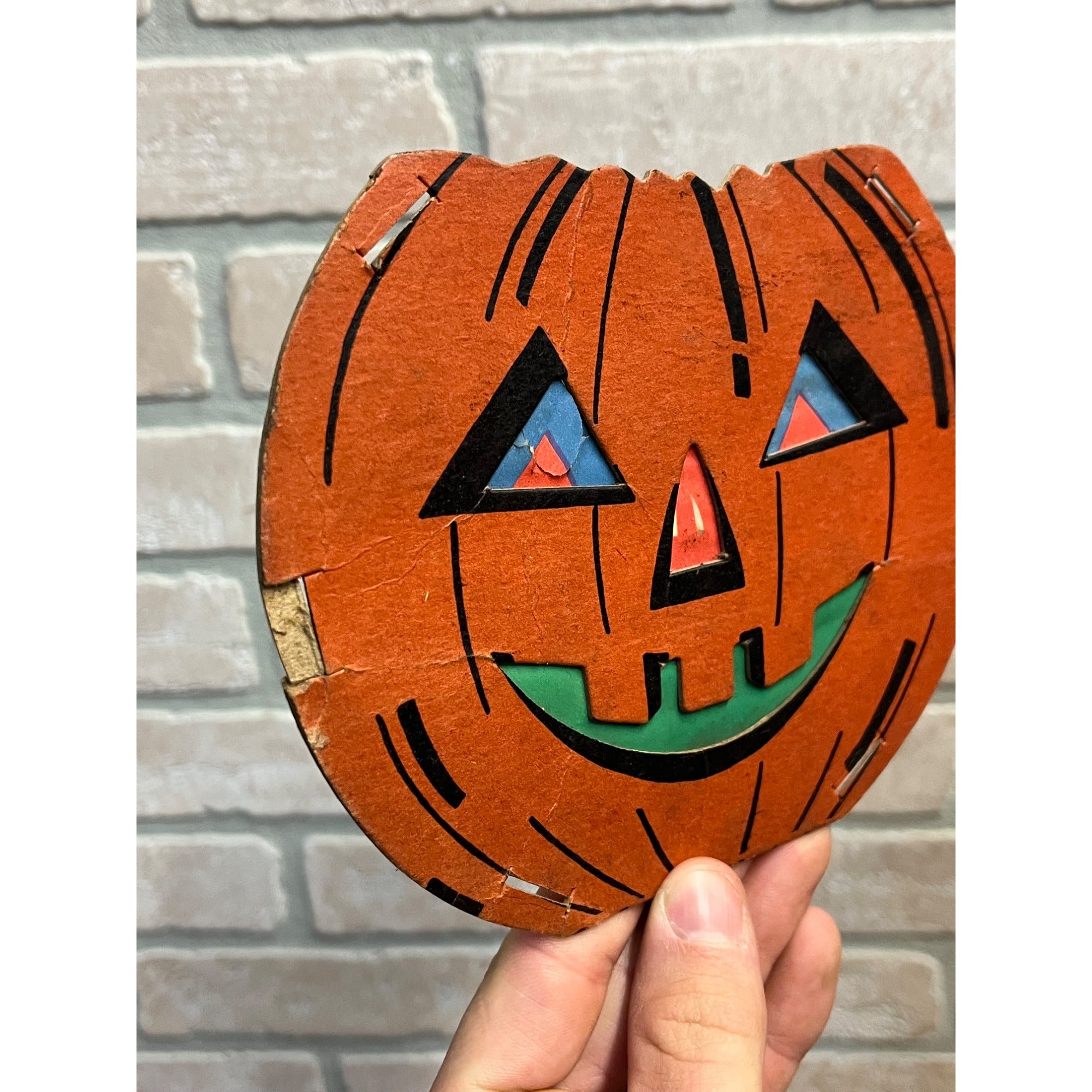 Vintage Jack O Lantern JOL Cardboard Faces for Dolly Toy Co Lantern Diecut