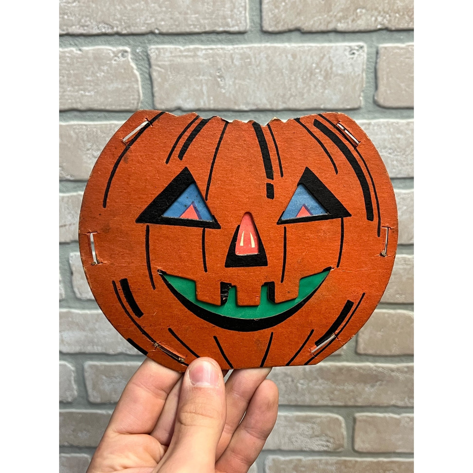 Vintage Jack O Lantern JOL Cardboard Faces for Dolly Toy Co Lantern Diecut