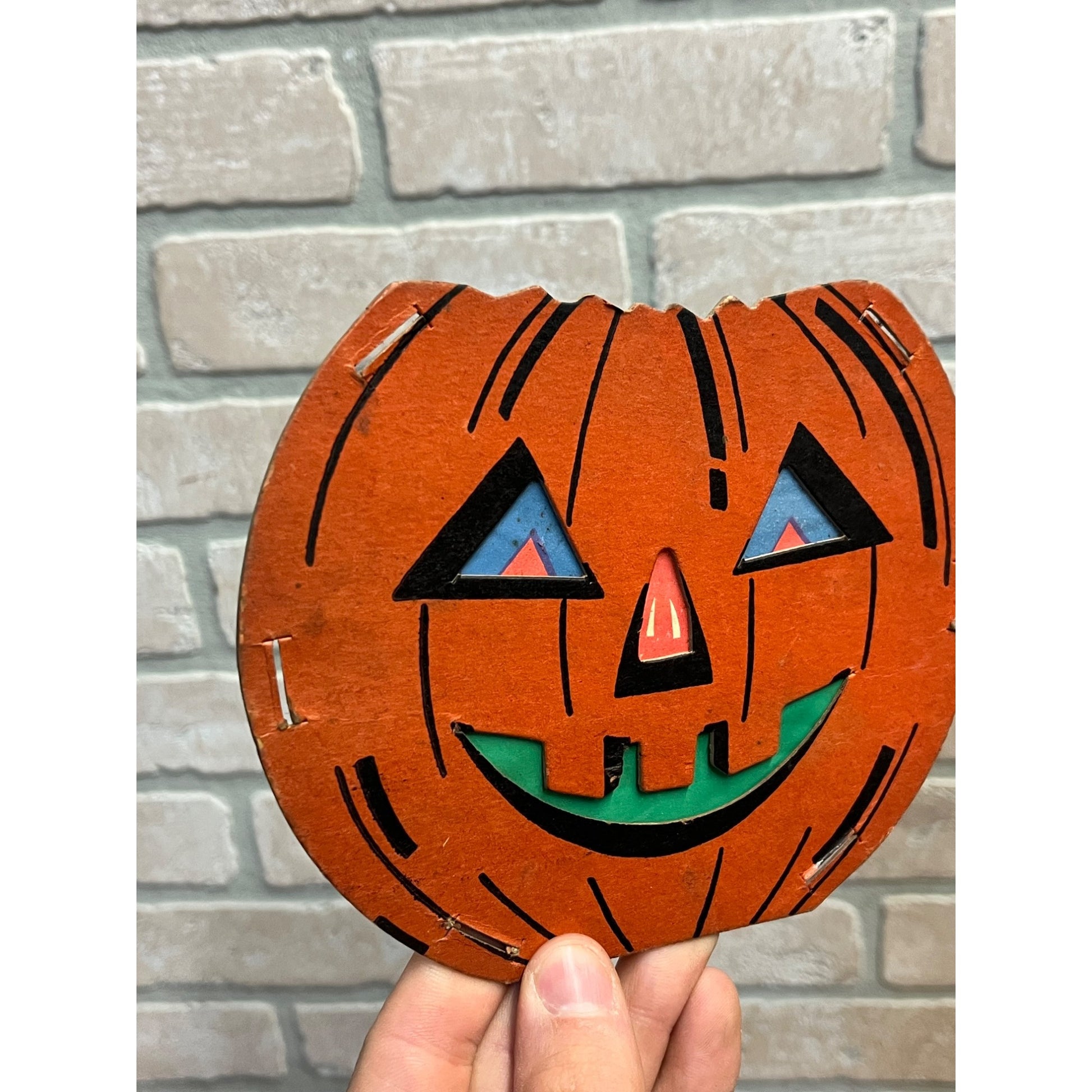 Vintage Jack O Lantern JOL Cardboard Faces for Dolly Toy Co Lantern Diecut