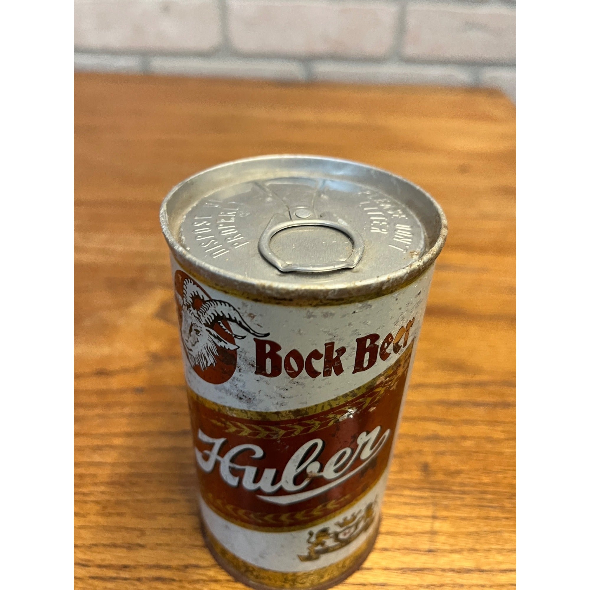 Vintage Huber Bock Beer Flat Top Can Monroe Wisconsin Wis