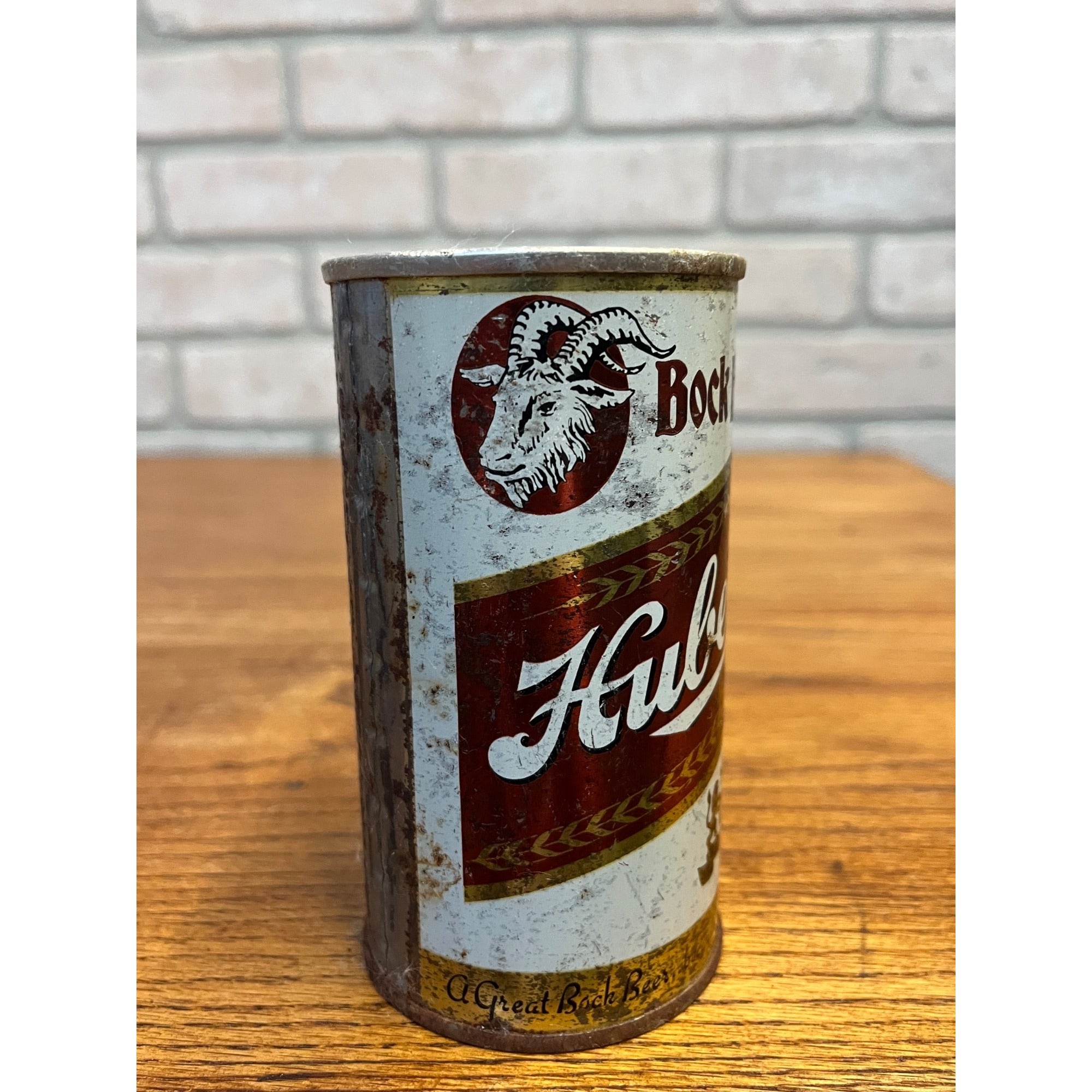 Vintage Huber Bock Beer Flat Top Can Monroe Wisconsin Wis