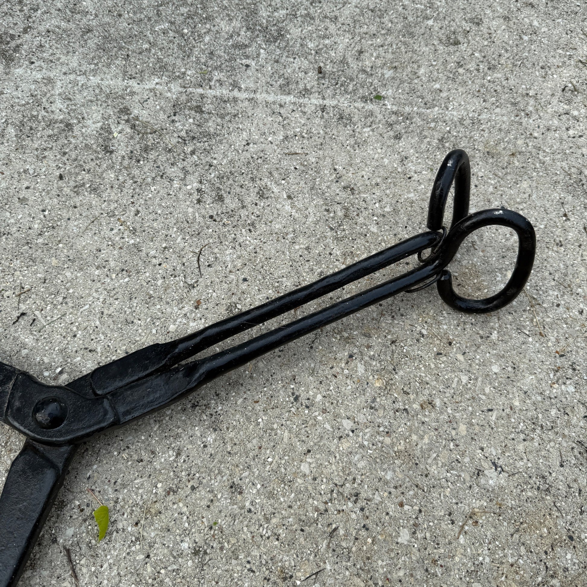Antique HUGE Ice Block or Log Carrying Tongs Farm Tool Black Painted