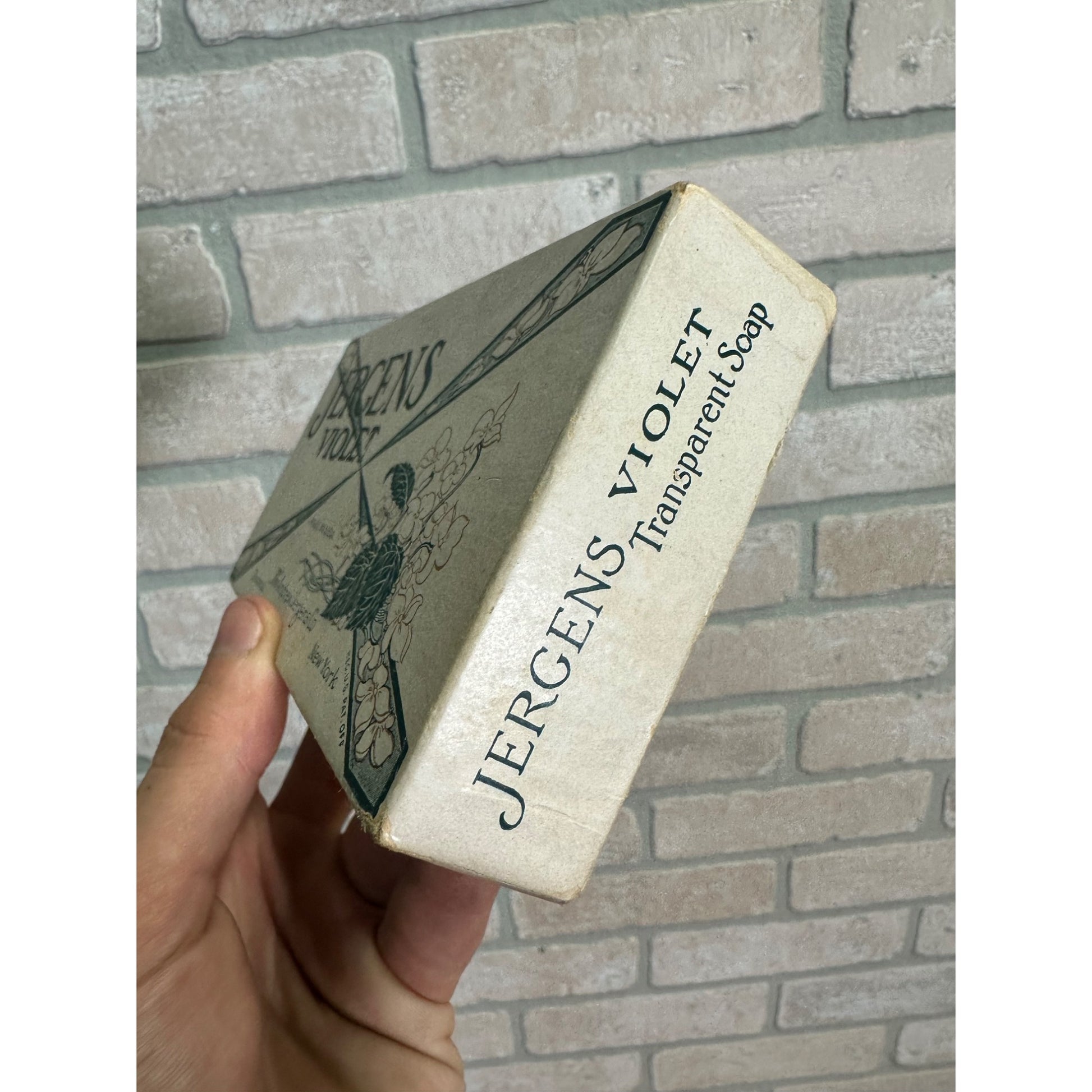 Vintage Andrew Jergens Co. New York Violet Soap Box Empty Decor