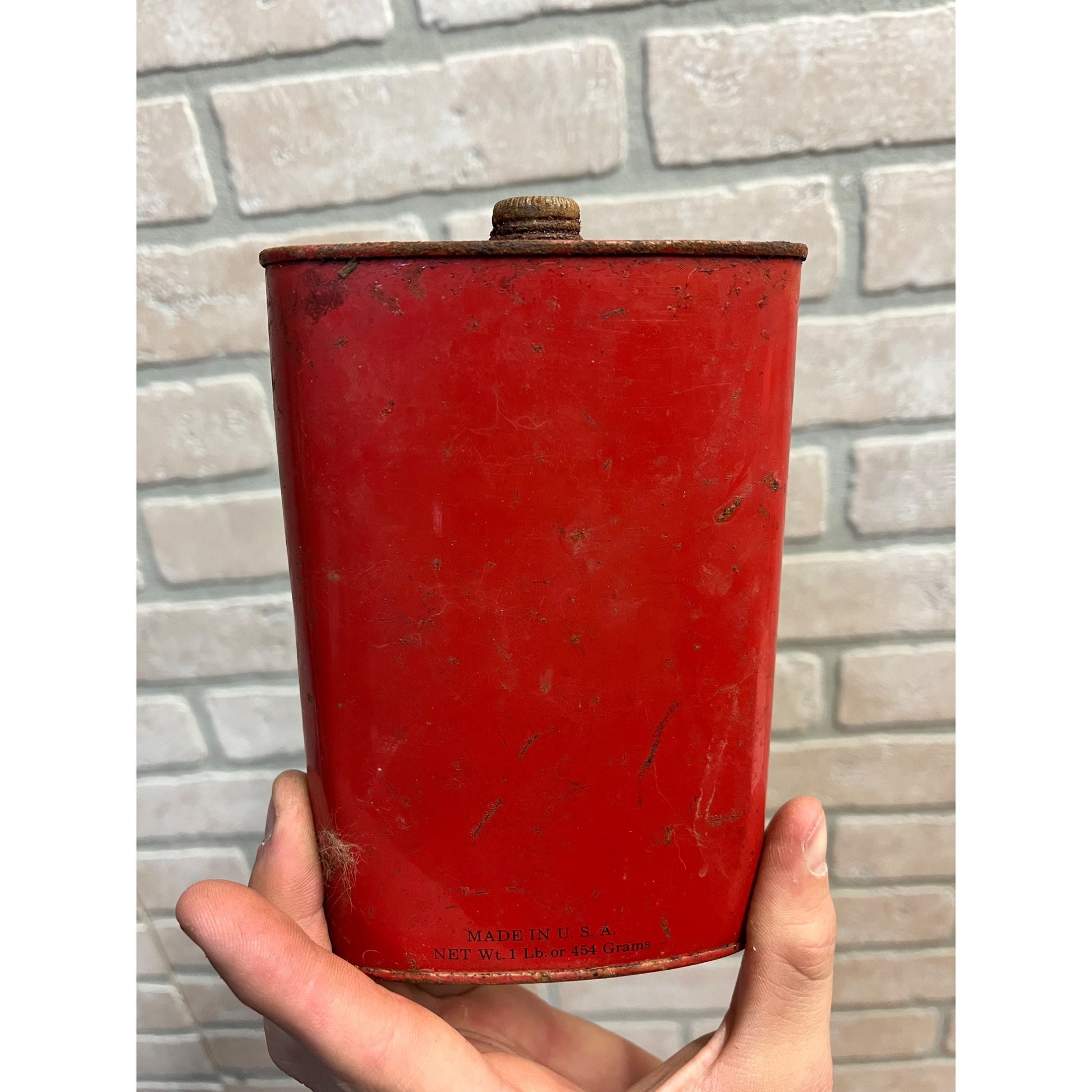 Vintage Dupont FFF Superfine 1LB Gun Powder Can EMPTY Advertising Red