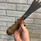 Antique Primitive Ice Block Pick Chipper w/ Teeth & Wood Handle Farmhouse Country Kitchen Decor