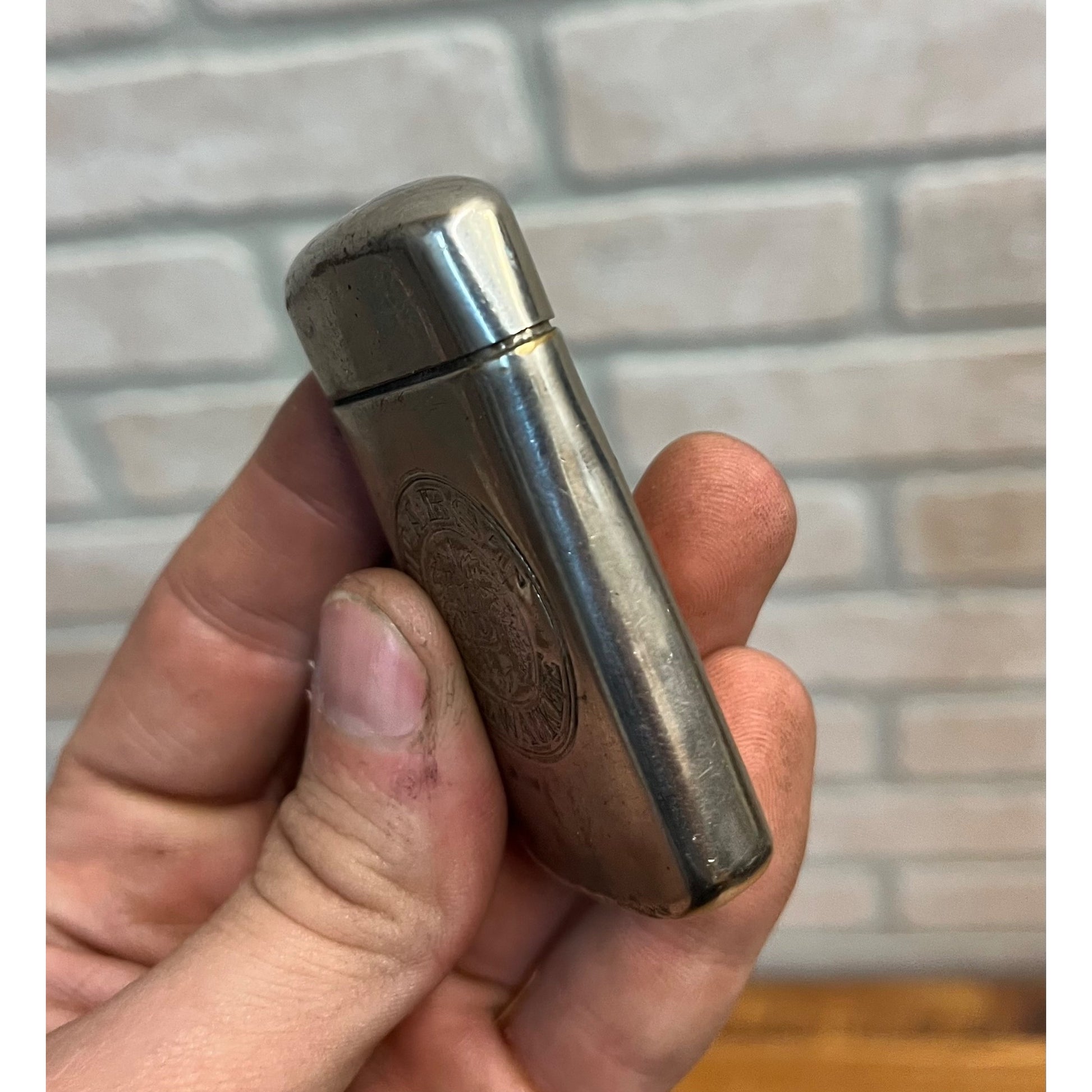 Vintage Pabst Blue Ribbon Beer Nickel Brass Match Case Holder Milwaukee Wis