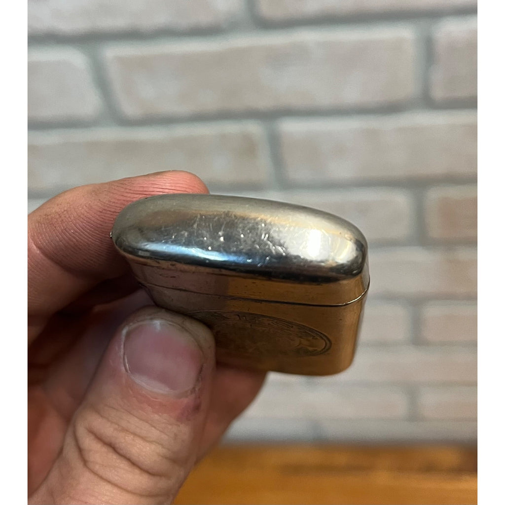 Vintage Pabst Blue Ribbon Beer Nickel Brass Match Case Holder Milwaukee Wis