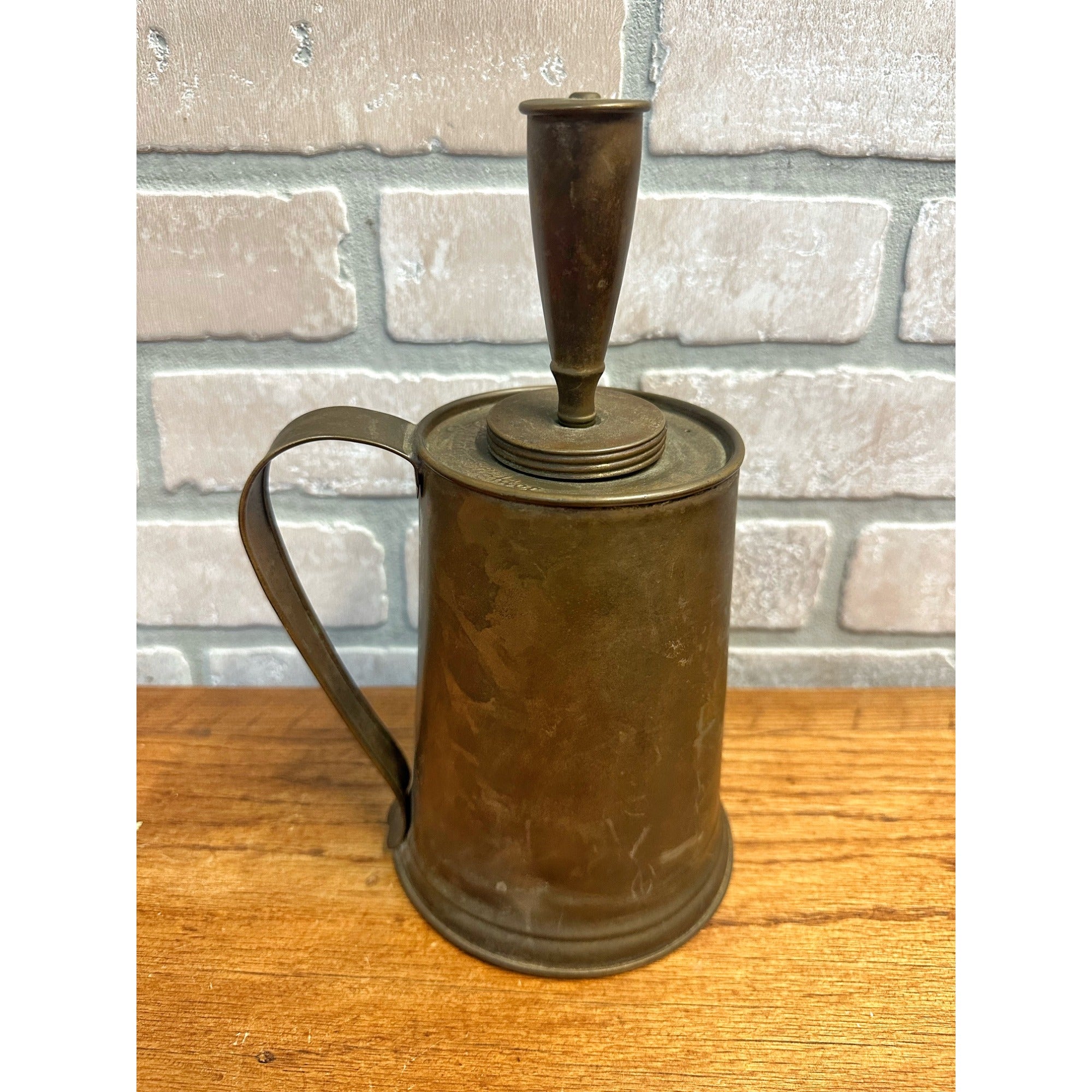 VINTAGE ANTIQUE BRASS LIGHTNING LIGHTER FIRE STARTER - FIREPLACE WOOD STOVE