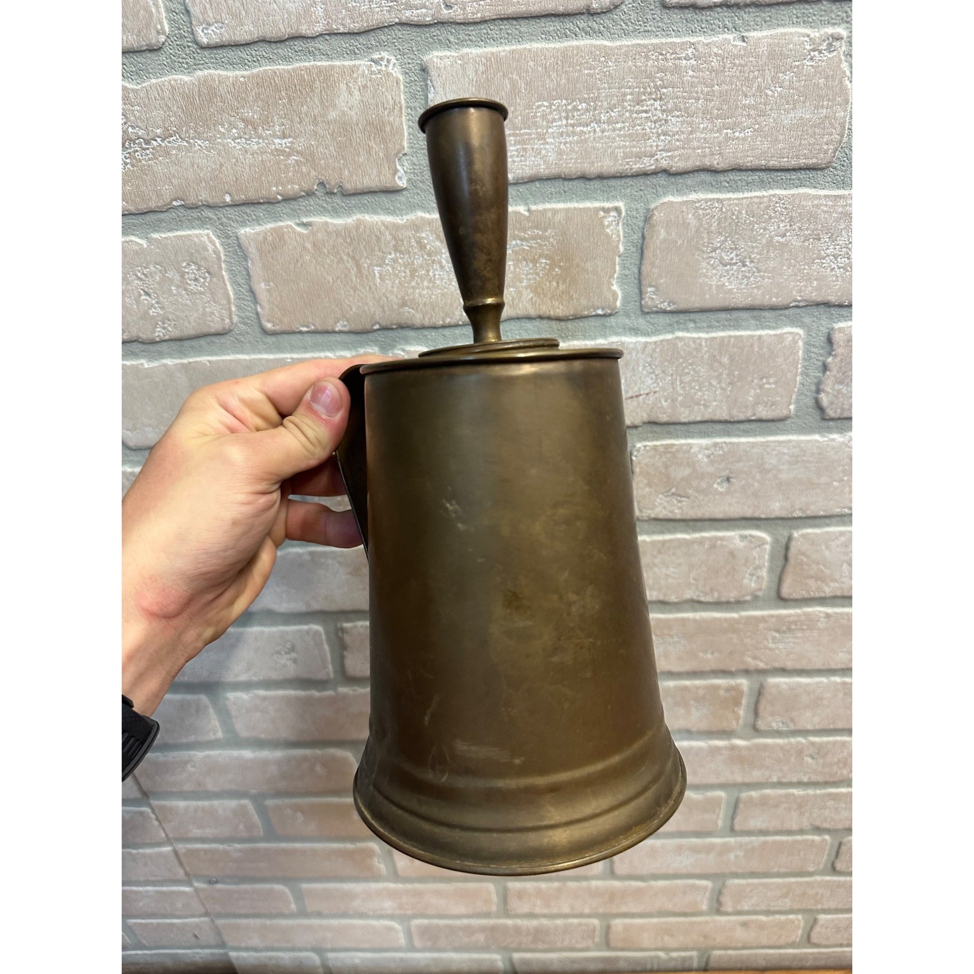 VINTAGE ANTIQUE BRASS LIGHTNING LIGHTER FIRE STARTER - FIREPLACE WOOD STOVE