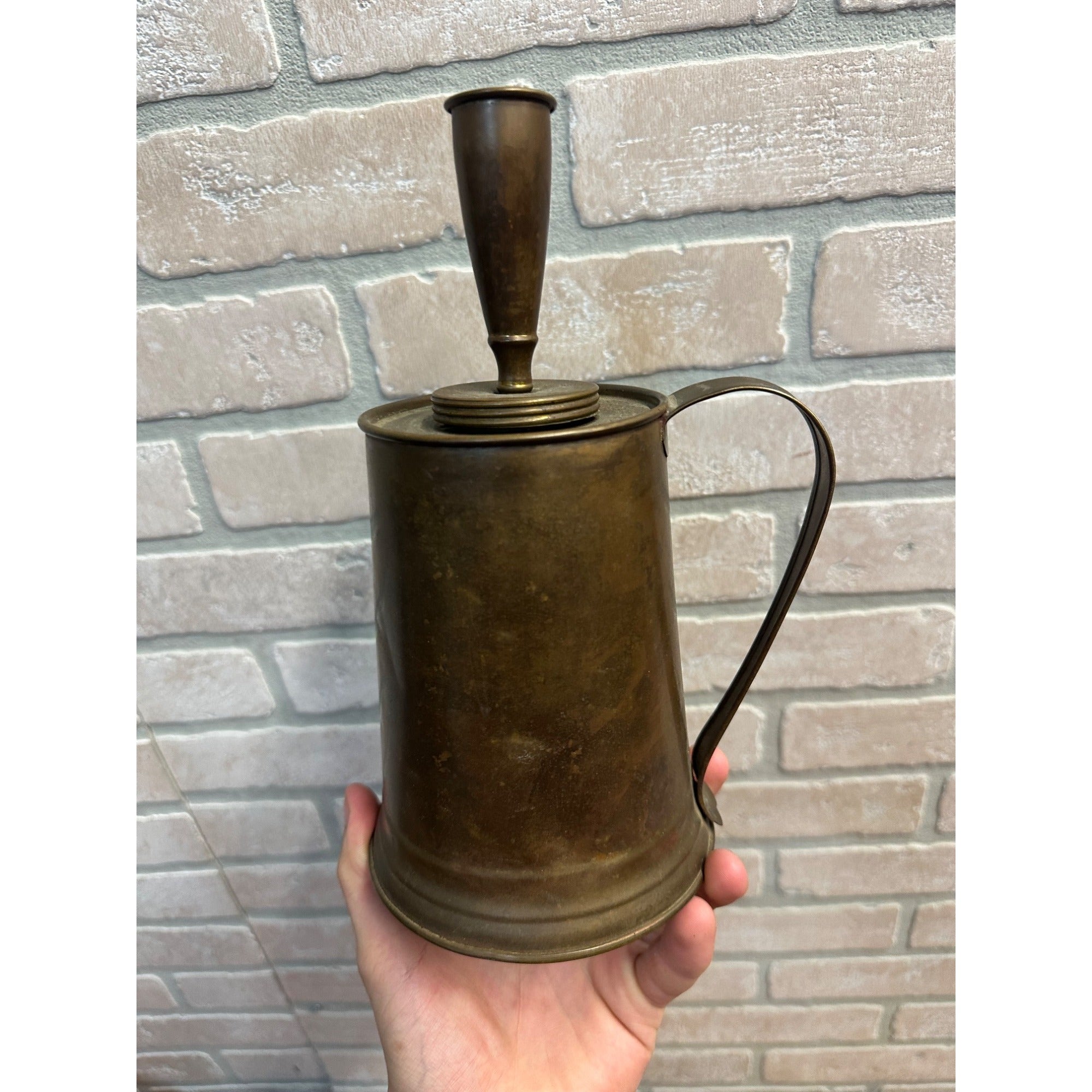 VINTAGE ANTIQUE BRASS LIGHTNING LIGHTER FIRE STARTER - FIREPLACE WOOD STOVE