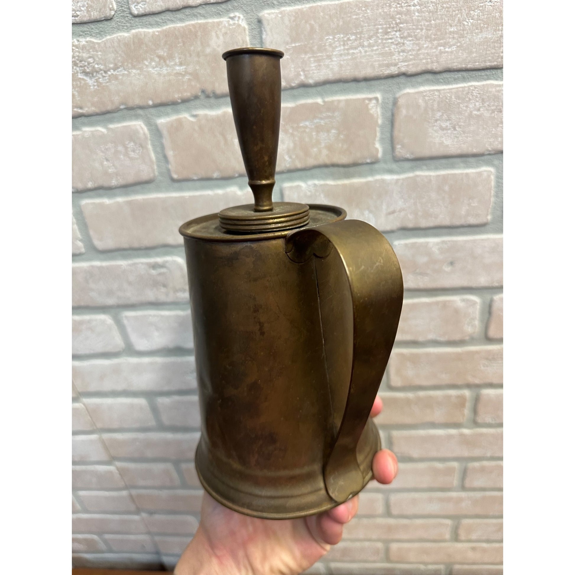 VINTAGE ANTIQUE BRASS LIGHTNING LIGHTER FIRE STARTER - FIREPLACE WOOD STOVE