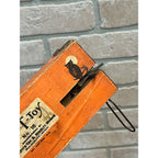 Vintage 1918 Halloween Noisemaker Witch Owl Safe-T-Toy Wooden Willet's Toy Mich