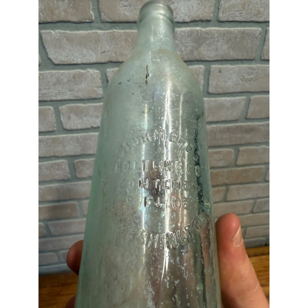 1900s Aqua Strum Bros Bottling Co Wi Soda Bottle Port Washington Wisconsin 8oz