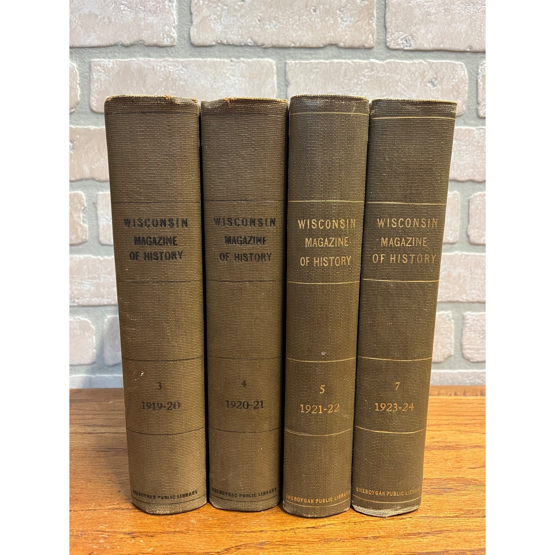 The Wisconsin Magazine of History BOUND Hardcover Books 1919 to 1924