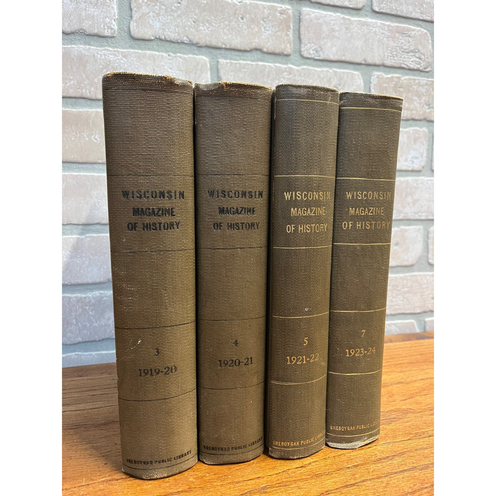 The Wisconsin Magazine of History BOUND Hardcover Books 1919 to 1924