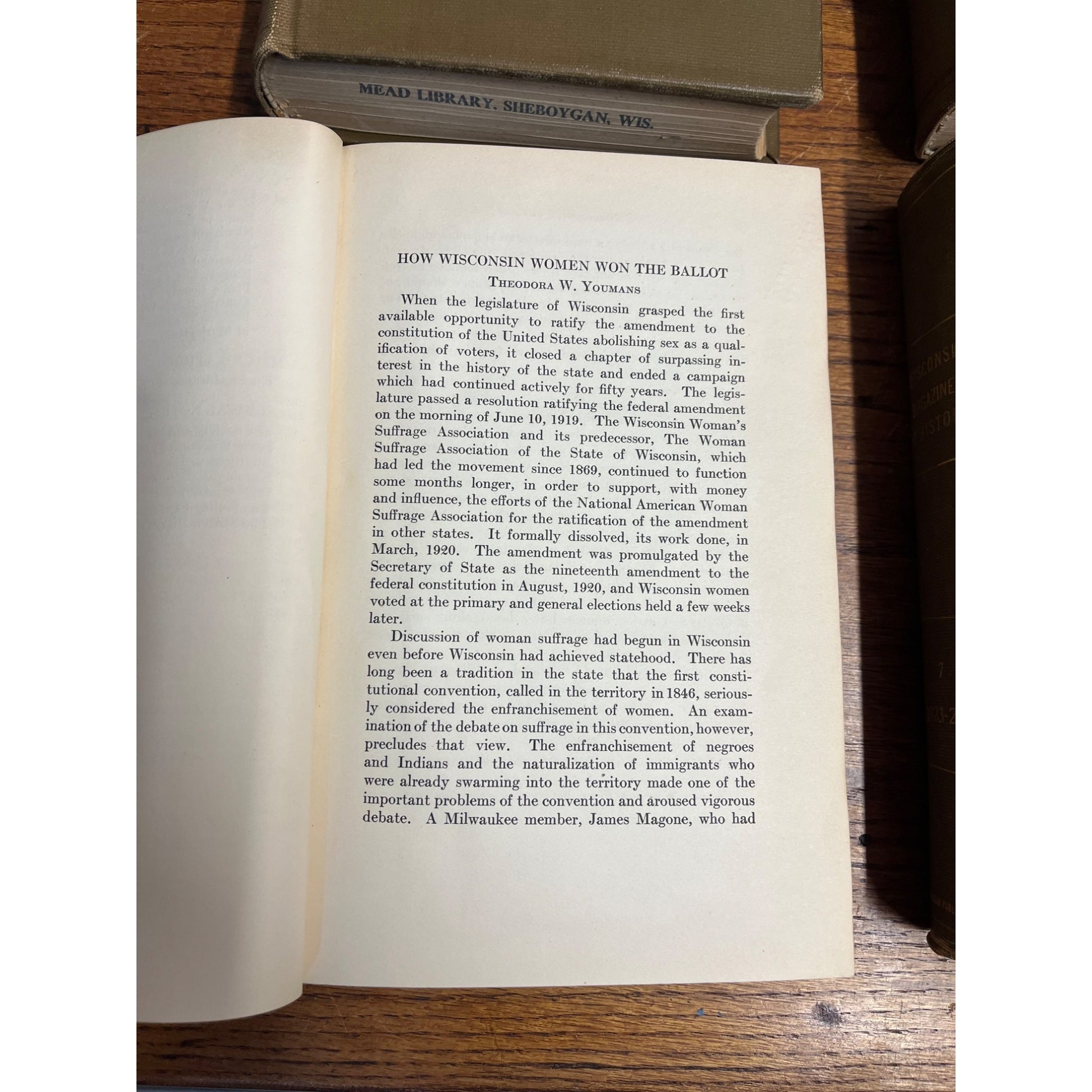 The Wisconsin Magazine of History BOUND Hardcover Books 1919 to 1924