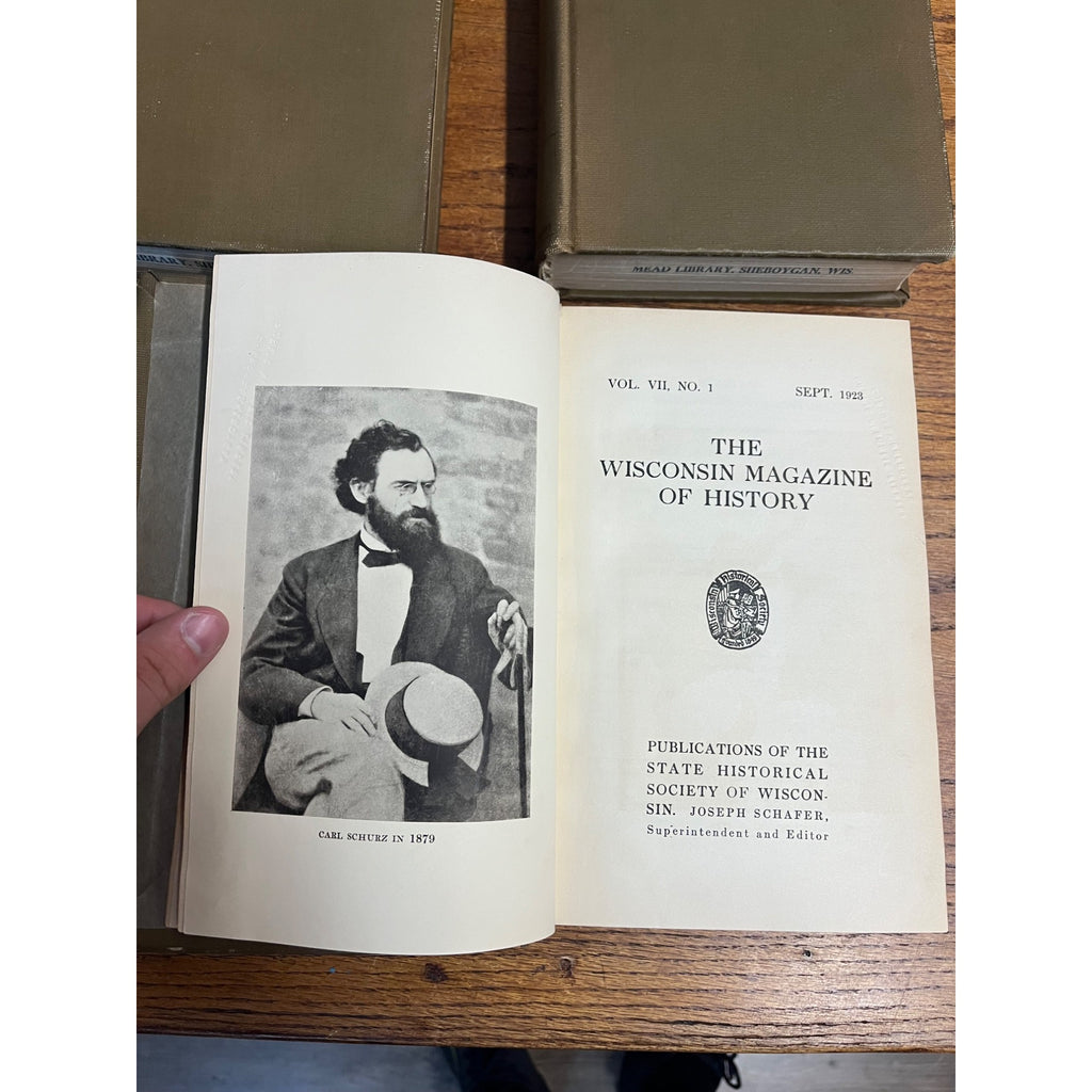 The Wisconsin Magazine of History BOUND Hardcover Books 1919 to 1924