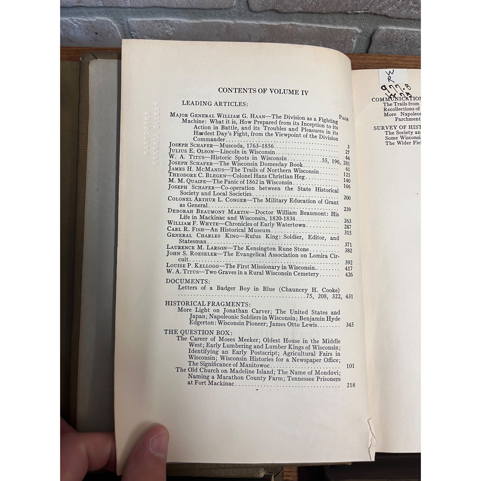 The Wisconsin Magazine of History BOUND Hardcover Books 1919 to 1924