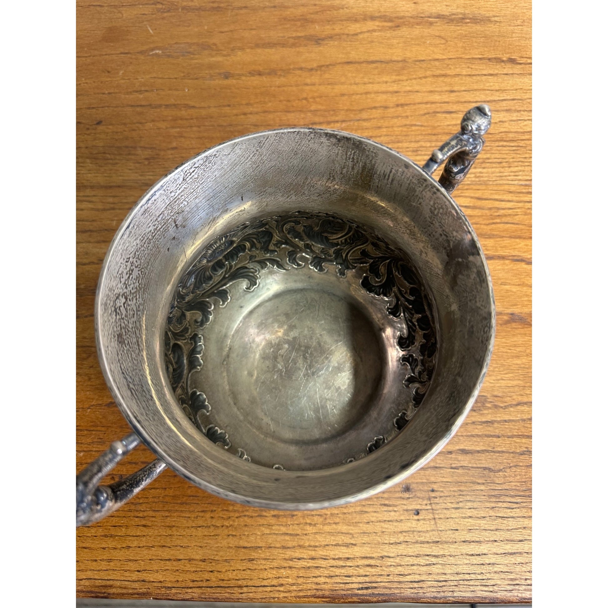 1891 Pony Race Sterling Silver Trophy Cup - 20 Troy Oz - 637 Grams