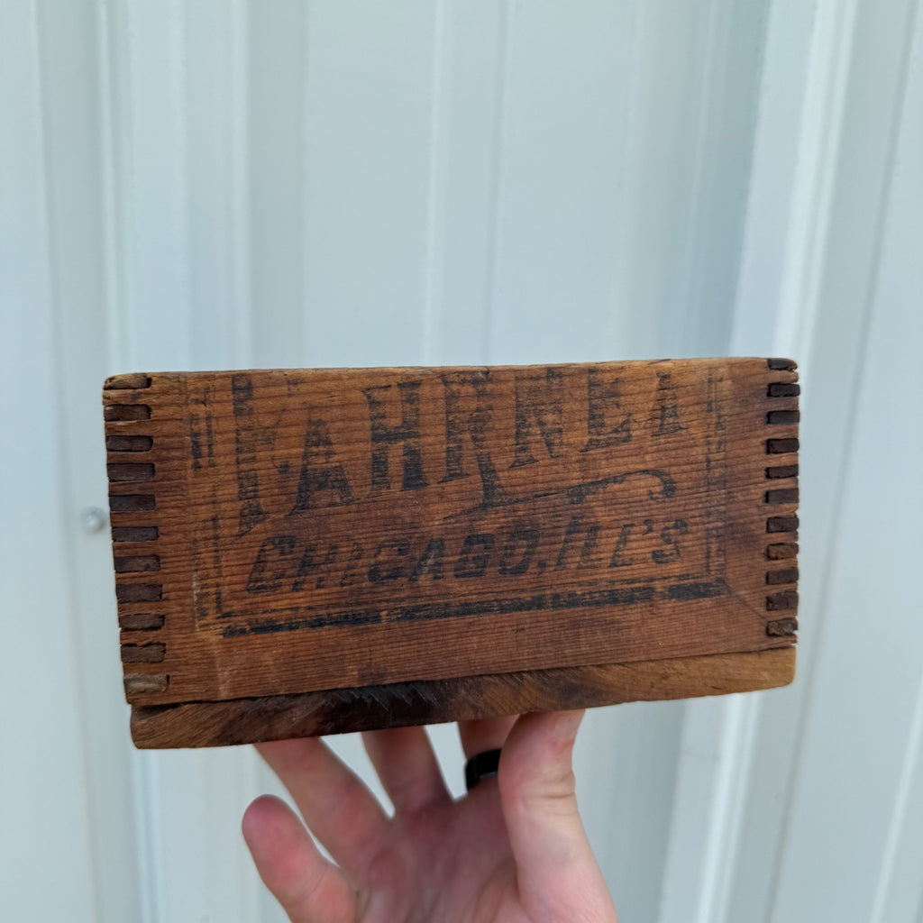 Antique Dr. Peter Fahrney & Sons Co. Chicago Quack Medicine Wooden Shipping Box
