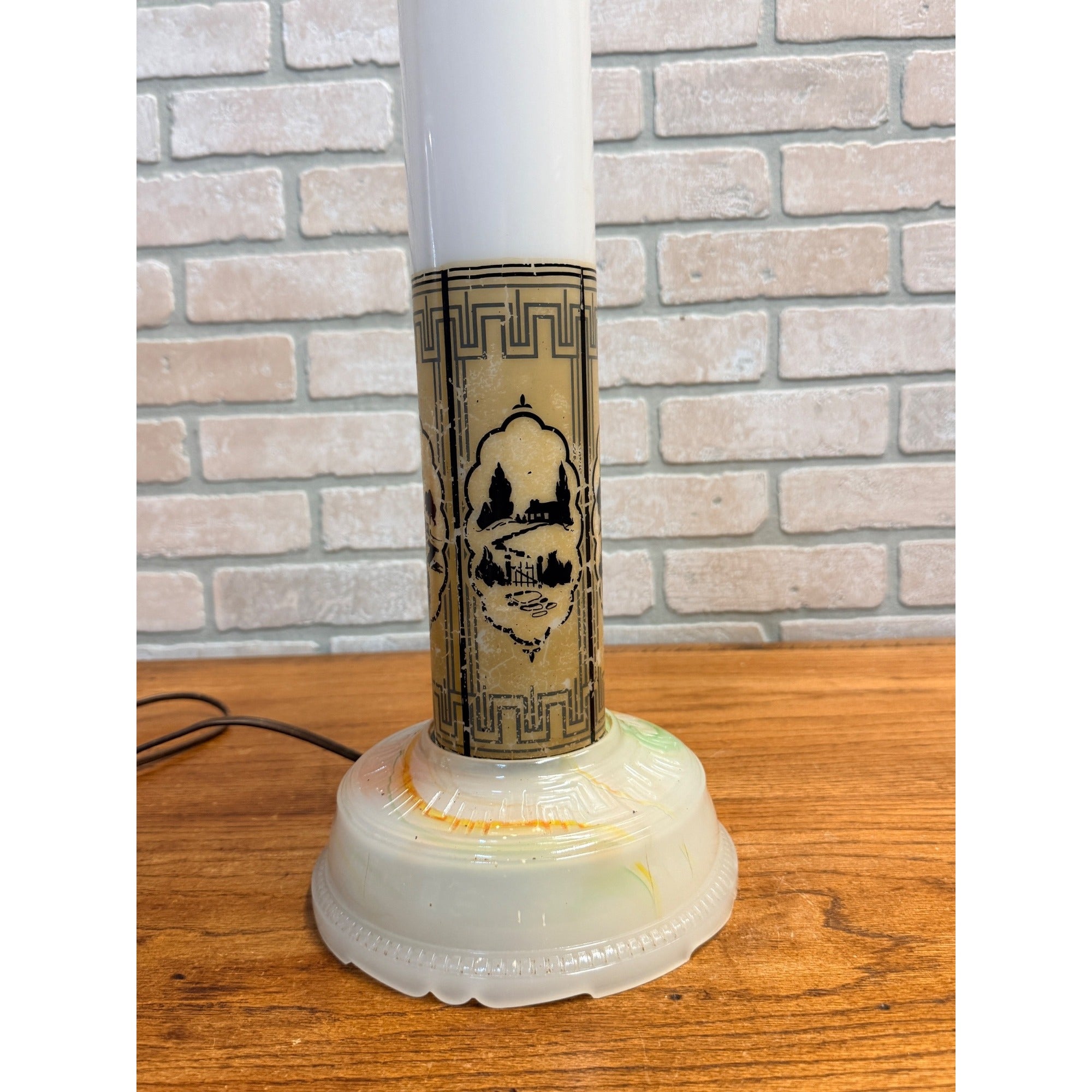 Vintage 1930s Art Deco All-Lite Skyscraper Lamp Eurkea Tea Co. Original 20.5"