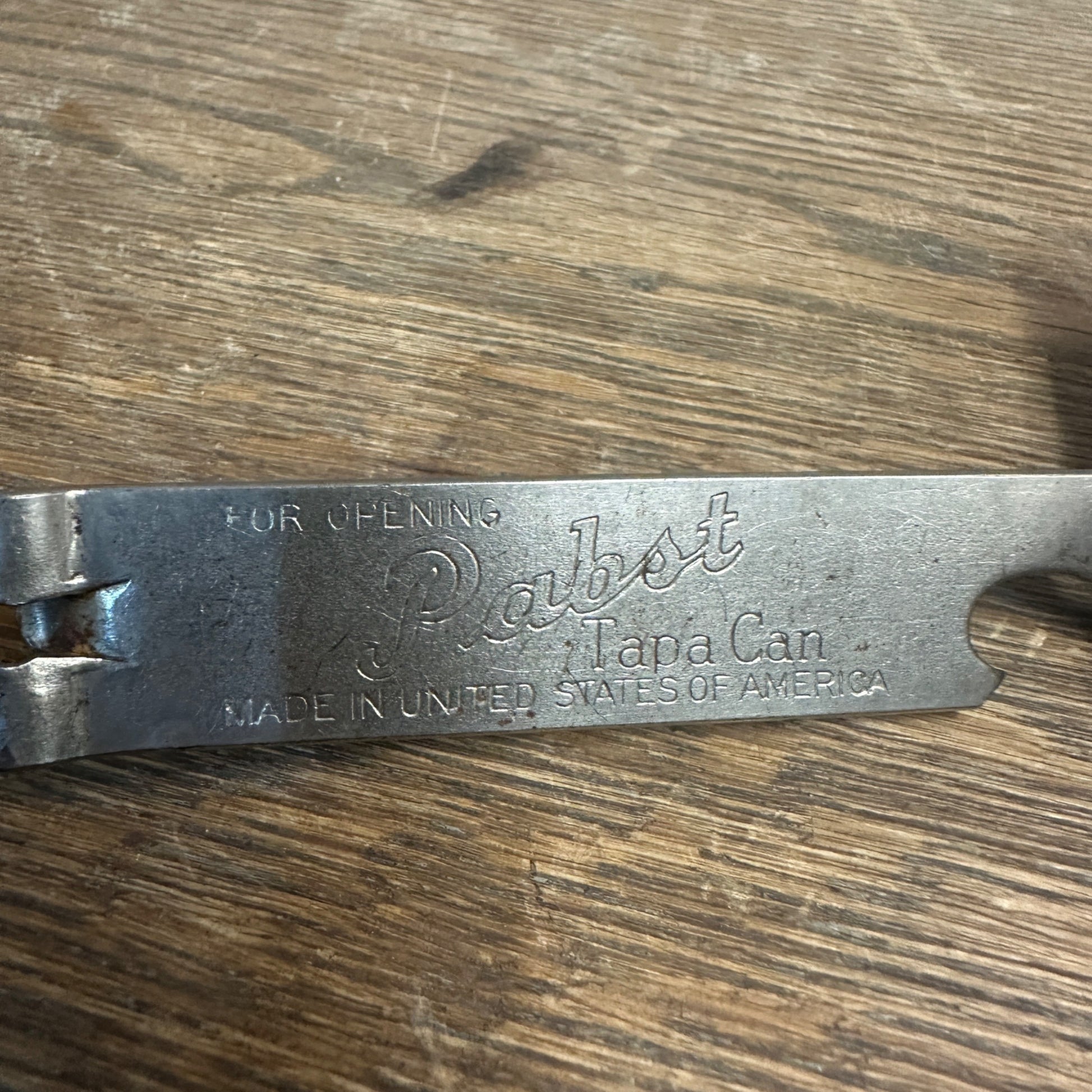 Vintage 1930s Pabst Blue Ribbon Tapa Can Beer Opener 5" Milwaukee