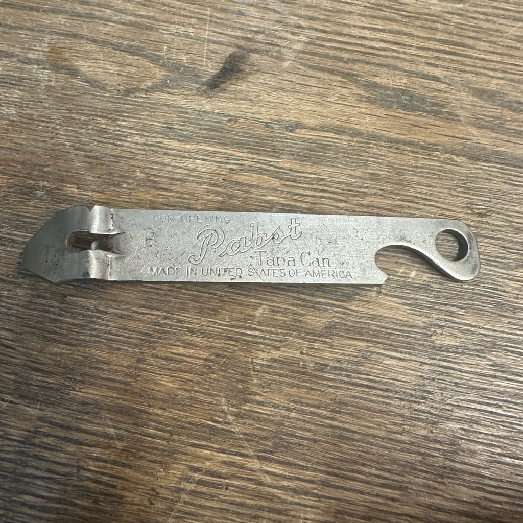 Vintage 1930s Pabst Blue Ribbon Tapa Can Beer Opener 5" Milwaukee