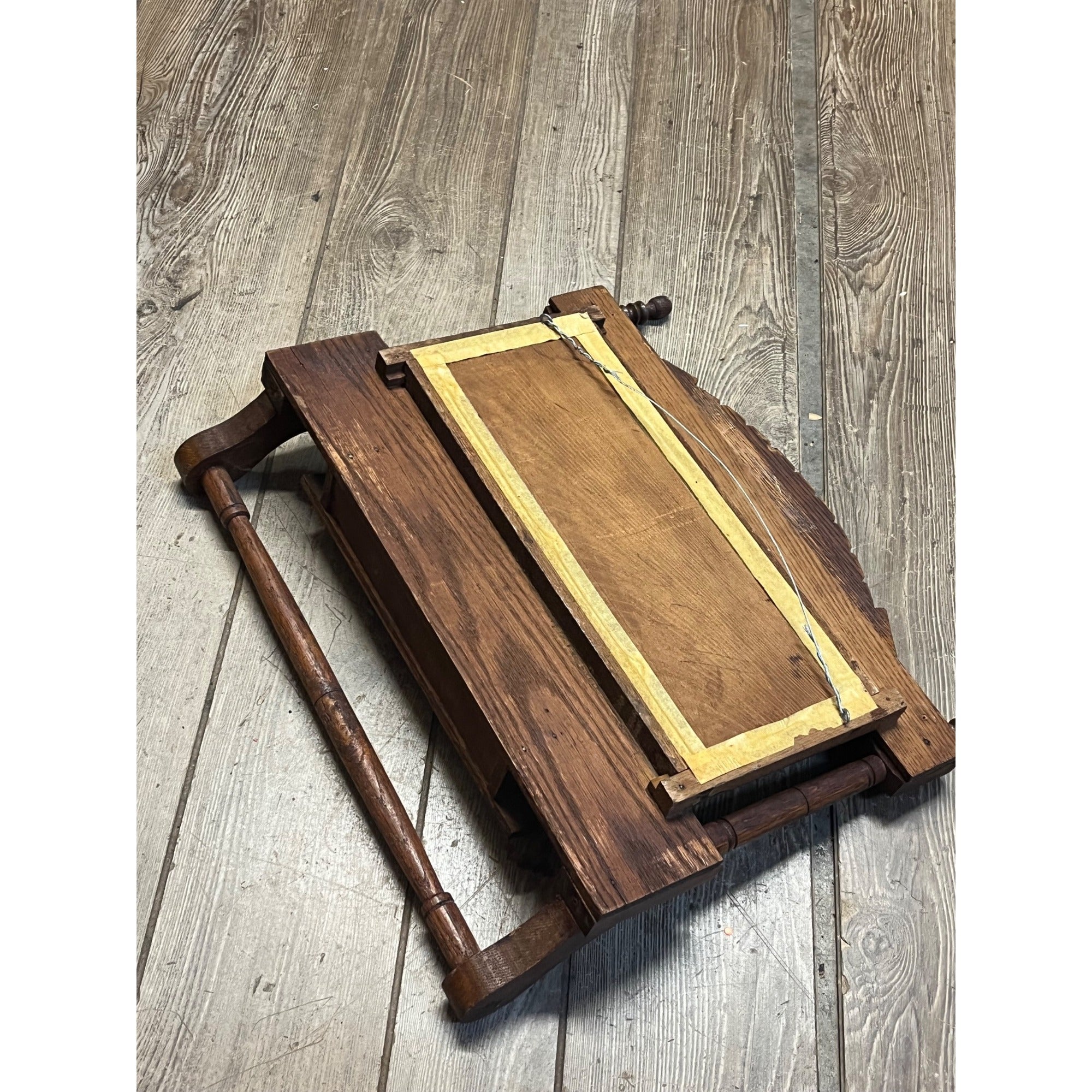Antique Victorian Eastlake Walnut Mirror Towel Rack Washstand Hall Tree Shelf