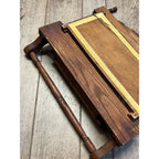 Antique Victorian Eastlake Walnut Mirror Towel Rack Washstand Hall Tree Shelf