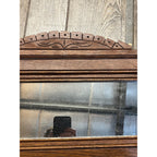 Antique Victorian Eastlake Walnut Mirror Towel Rack Washstand Hall Tree Shelf